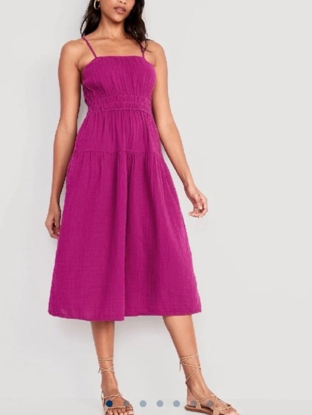 Old Navy Sleeveless Midi Dress in Magenta /
